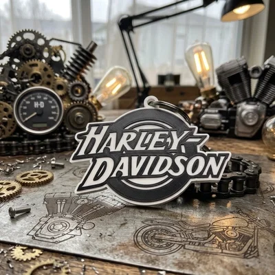 Móc khóa Harley-Davidson (HD) in 3D phong cách mạnh mẽ
