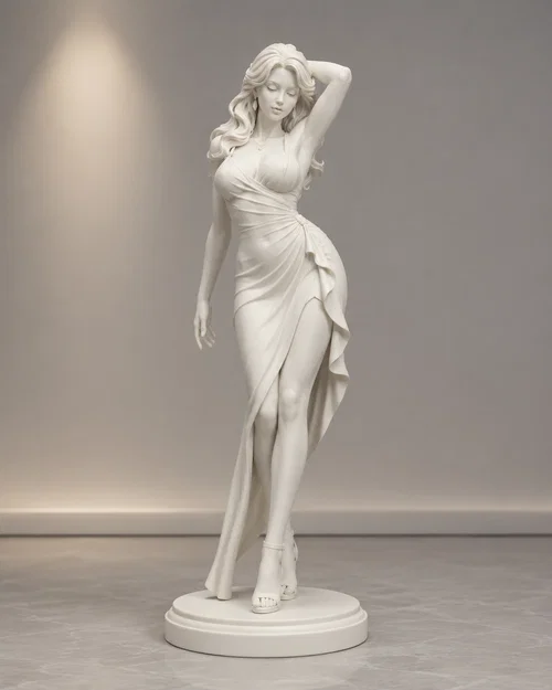 Mô hình tượng nữ nghệ thuật Sculpture Woman trang trí 3D tinh tế - Image 1