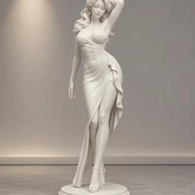 Mô hình tượng nữ nghệ thuật Sculpture Woman trang trí 3D tinh tế