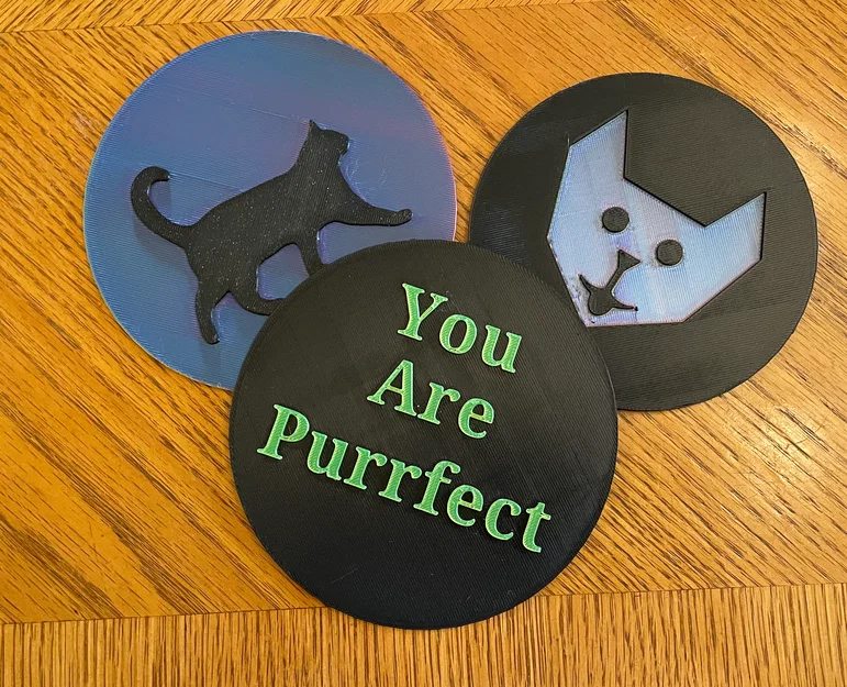 Bộ đế lót ly chủ đề mèo (Cat Theme Coaster Pack) - Image 1