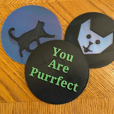 Bộ đế lót ly chủ đề mèo (Cat Theme Coaster Pack)