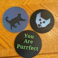 Bộ đế lót ly chủ đề mèo (Cat Theme Coaster Pack) - Thumbnail 2