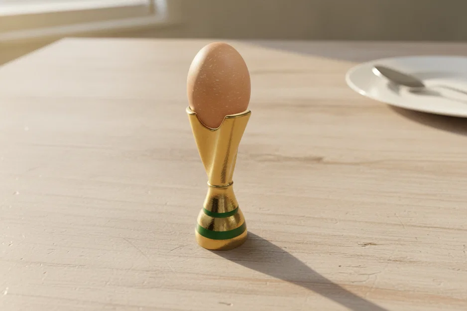 Giá đỡ trứng 3D thiết kế mô phỏng cúp bóng đá World Cup độc đáo - Image 2