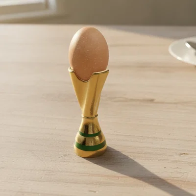 Giá đỡ trứng 3D thiết kế mô phỏng cúp bóng đá World Cup độc đáo
