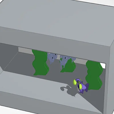 Mô hình bể cá mini 3D: Trang trí bàn làm việc cực xinh