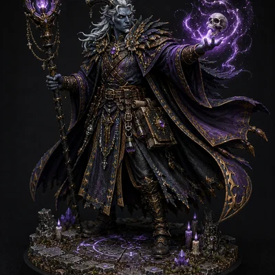Mô hình 3D Teifling Warlock DnD - Thiết kế cực kỳ chi tiết cho game thủ