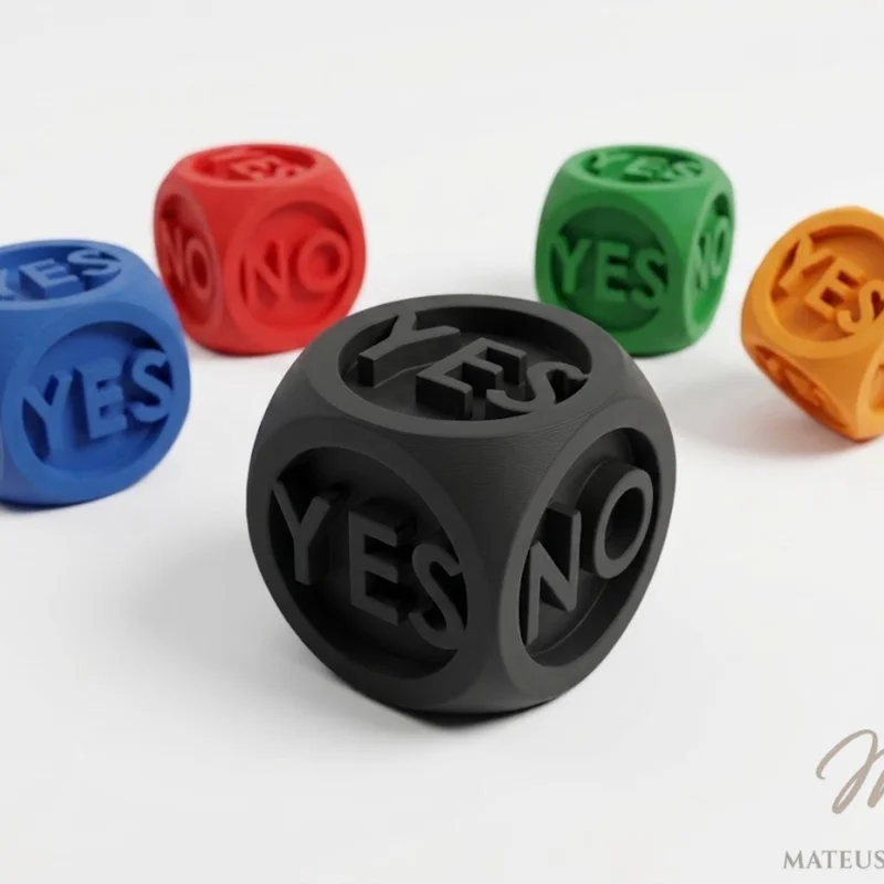 Xúc xắc quyết định Yes/No | Đồ chơi để bàn | 3 kích thước tùy chọn