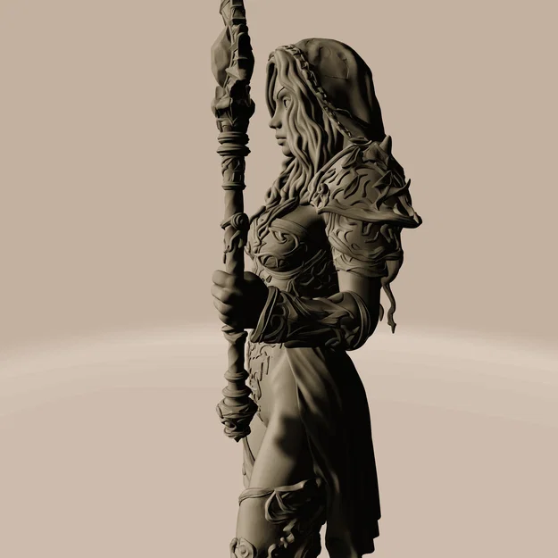 Mô hình STL Holy Priestess | Tượng Nữ Tu Fantasy | Mô hình Resin chi tiết cao - Image 2