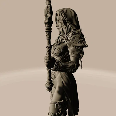 Mô hình STL Holy Priestess | Tượng Nữ Tu Fantasy | Mô hình Resin chi tiết cao