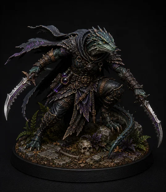Mô hình Rogue Lizardfolk 3D in resin cực chi tiết cho DnD - Image 1