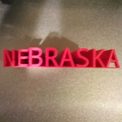Mô hình 3D Nebraska Flip Text-Picture biến hình cực đẹp