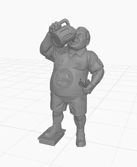 Mô hình tượng nhân vật uống bia 3D - Đồ trang trí sáng tạo - Image 1