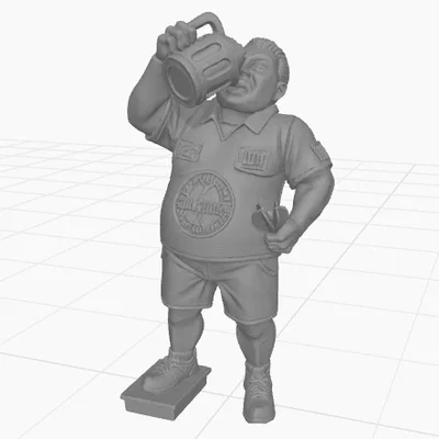 Mô hình tượng nhân vật uống bia 3D - Đồ trang trí sáng tạo