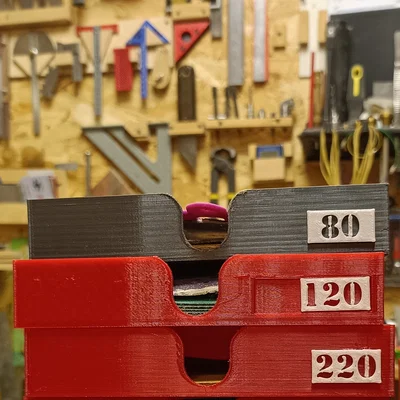 Bộ khay 3D xếp chồng đựng đĩa chà nhám chuyên nghiệp cho xưởng mộc