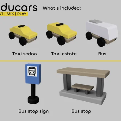 Bộ Phương Tiện Giao Thông Công Cộng | ModuCars - đồ chơi lắp ráp