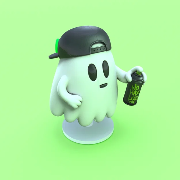 Mô hình 3D nhân vật Feid Ghost - Phụ kiện trang trí âm nhạc - Image 1