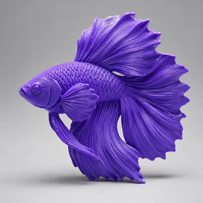 Mô hình trang trí cá Betta 3D nghệ thuật cực chi tiết