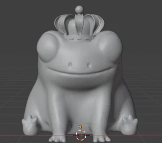 Mô hình 3D Vua Ếch King Fred dễ thương để bàn - Image 1