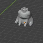 Mô hình 3D Vua Ếch King Fred dễ thương để bàn