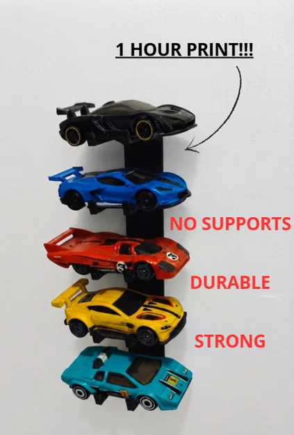 Giá treo xe Hot Wheels - Tối giản, chắc chắn, không cần support - Image 1