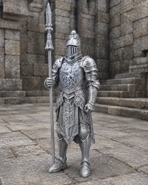 Mô hình hiệp sĩ trung cổ (Knight Figure) tinh xảo để in 3D - Image 1
