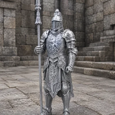 Mô hình hiệp sĩ trung cổ (Knight Figure) tinh xảo để in 3D