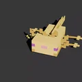 Mô hình 3D Axolotl Vàng Cách Điệu - Lấy cảm hứng từ Minecraft - Thumbnail 2
