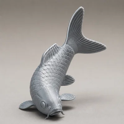Mô hình điêu khắc cá Koi 3D tinh xảo để bàn trang trí