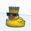 Mô hình chú vịt đội vương miện Kingduck in 3D trang trí bàn làm việc