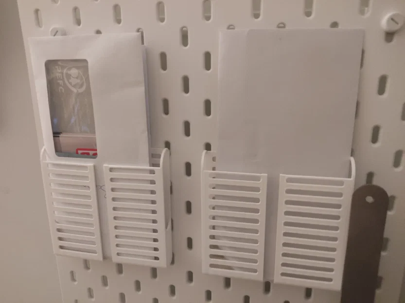 Khay đựng thư treo bảng IKEA SKADIS gọn gàng, in 3D không cần support - Image 1