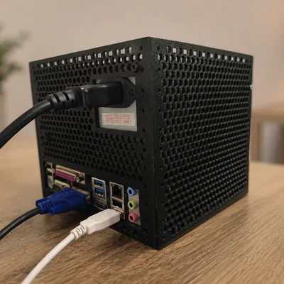 Case mini PC dạng tổ ong OpenSCAD tùy biến hoàn toàn