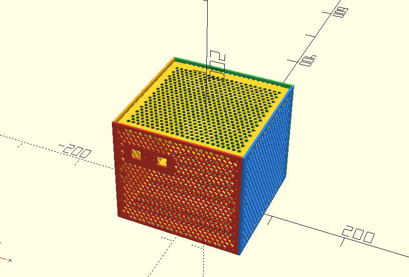 Case mini PC dạng tổ ong OpenSCAD tùy biến hoàn toàn - Image 5