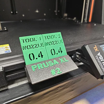 Nhãn đánh dấu và ghi chú công cụ cho PRUSA XL