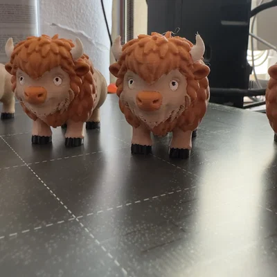 Mô hình chú bò Bison dễ thương in 3D (Cute Bison Figure - MMU3)
