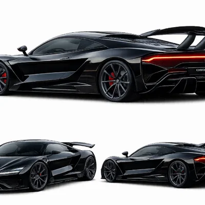 Mô hình siêu xe Obsidian Hypercar in 3D ấn tượng