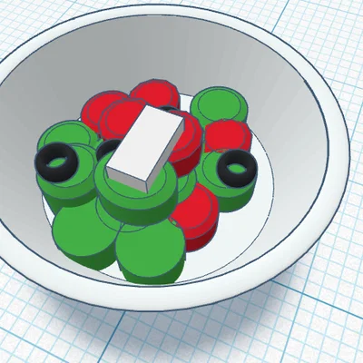 Charm gắn giày clog hình salad Hy Lạp độc đáo in 3D