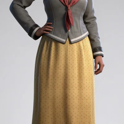 Mô hình 3D nhân vật Tilly Jackson trong Red Dead Redemption 2