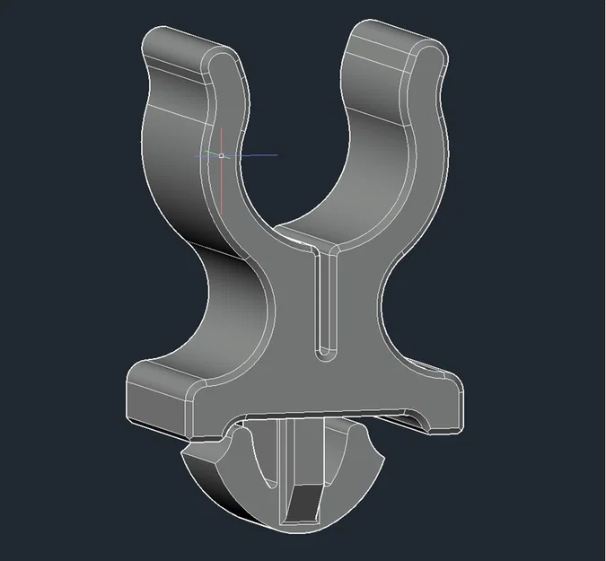 Kẹp giữ thanh chống nắp capo Fiat 500 (Mopar 68073578AA) - File in 3D - Image 3
