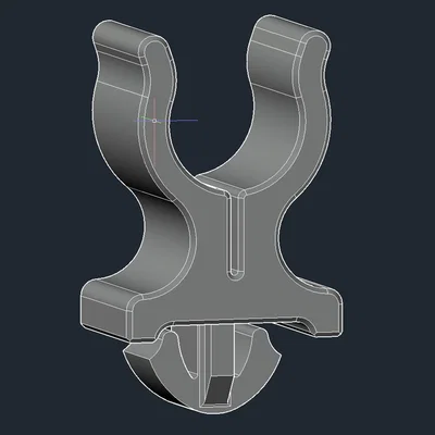 Kẹp giữ thanh chống nắp capo Fiat 500 (Mopar 68073578AA) - File in 3D