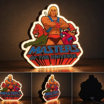 Mô hình hộp đèn LED He-Man | File STL in 3D nhiều màu
