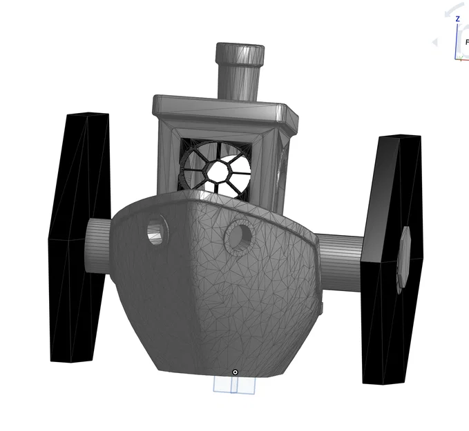 Mô hình thuyền Benchy kết hợp Tie-Fighter cho người yêu Star Wars - Image 1
