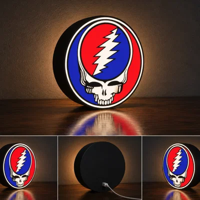 Hộp Đèn LED Grateful Dead | File STL In 3D Nhiều Màu