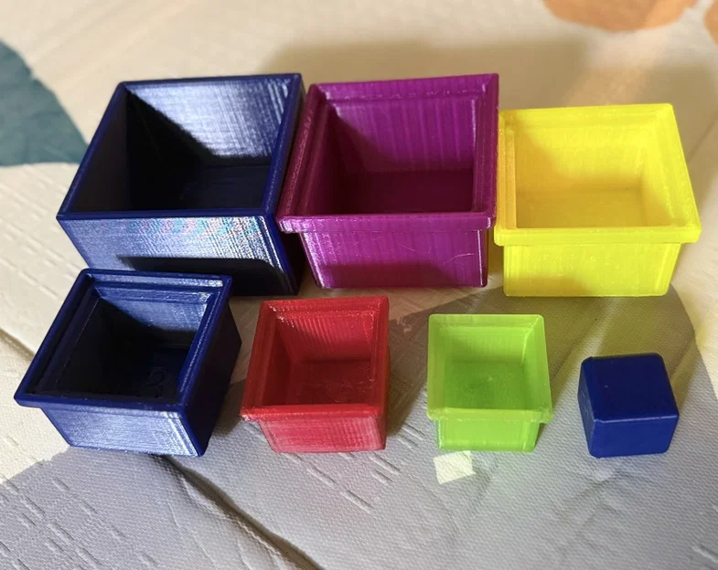 Bộ Khối Lập Phương Montessori Xếp Chồng Thông Minh (3D Print Model) - Image 3