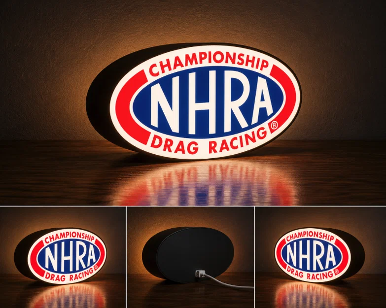 Hộp Đèn LED NHRA Dragracing | File STL In 3D Đa Sắc - Image 1