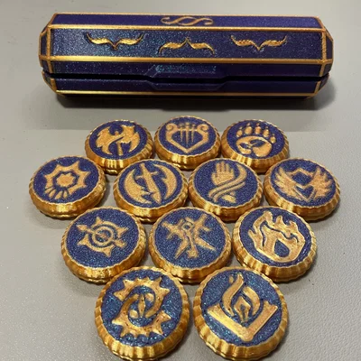 Bộ đồng xu đại diện lớp nhân vật D&D (Class Coins) kèm hộp đựng