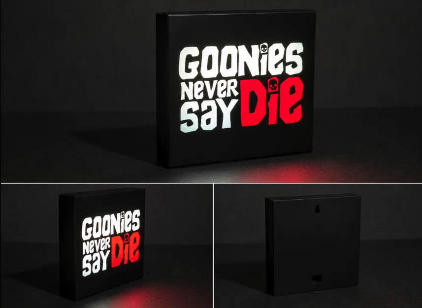 Hộp Đèn LED The Goonies - Goonies Never Die | File STL In 3D Đa Màu - Image 1