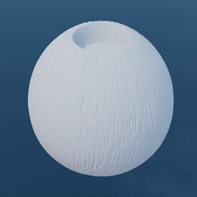 Mô hình 3D scan kệ đựng nến (dáng tròn, bề mặt có vân)