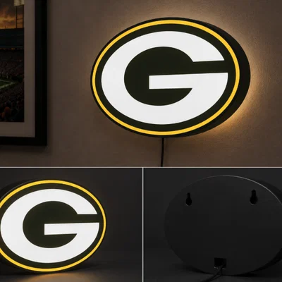 Đèn LED Light Box Green Bay Packers | File STL in 3D nhiều màu