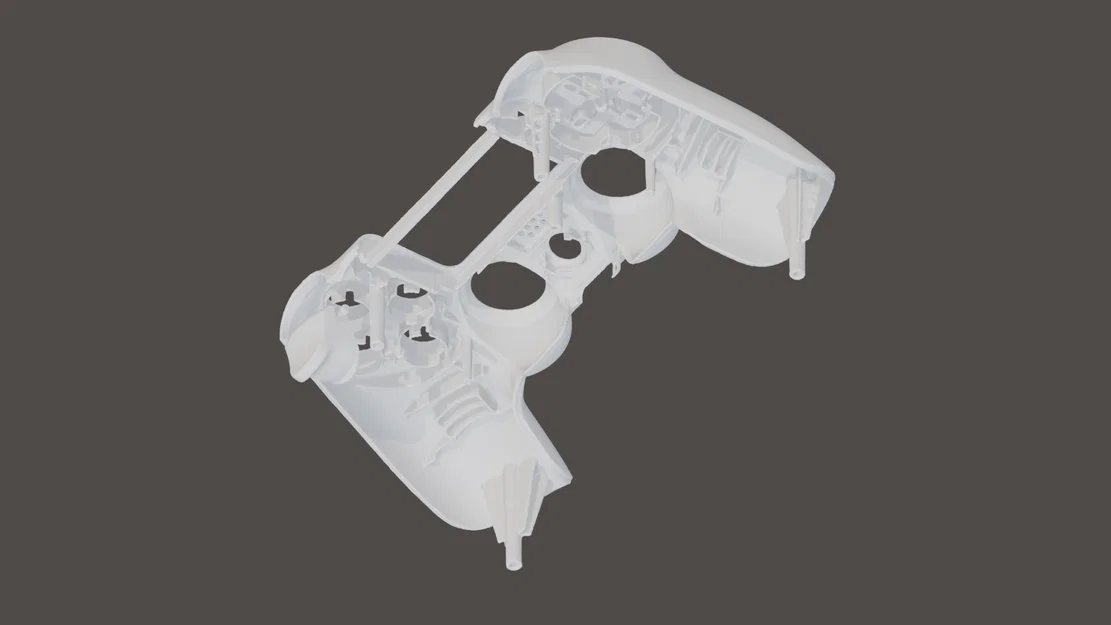 File scan 3D một phần tay cầm PS4 DualShock 4 (Thân chính, nút L2 và D-pad) - Image 3