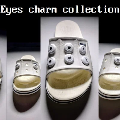 Bộ sưu tập charm mắt gắn dép Clog